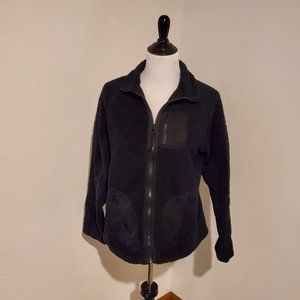 Fuzzy Zip Up Sweater w/ Pockets